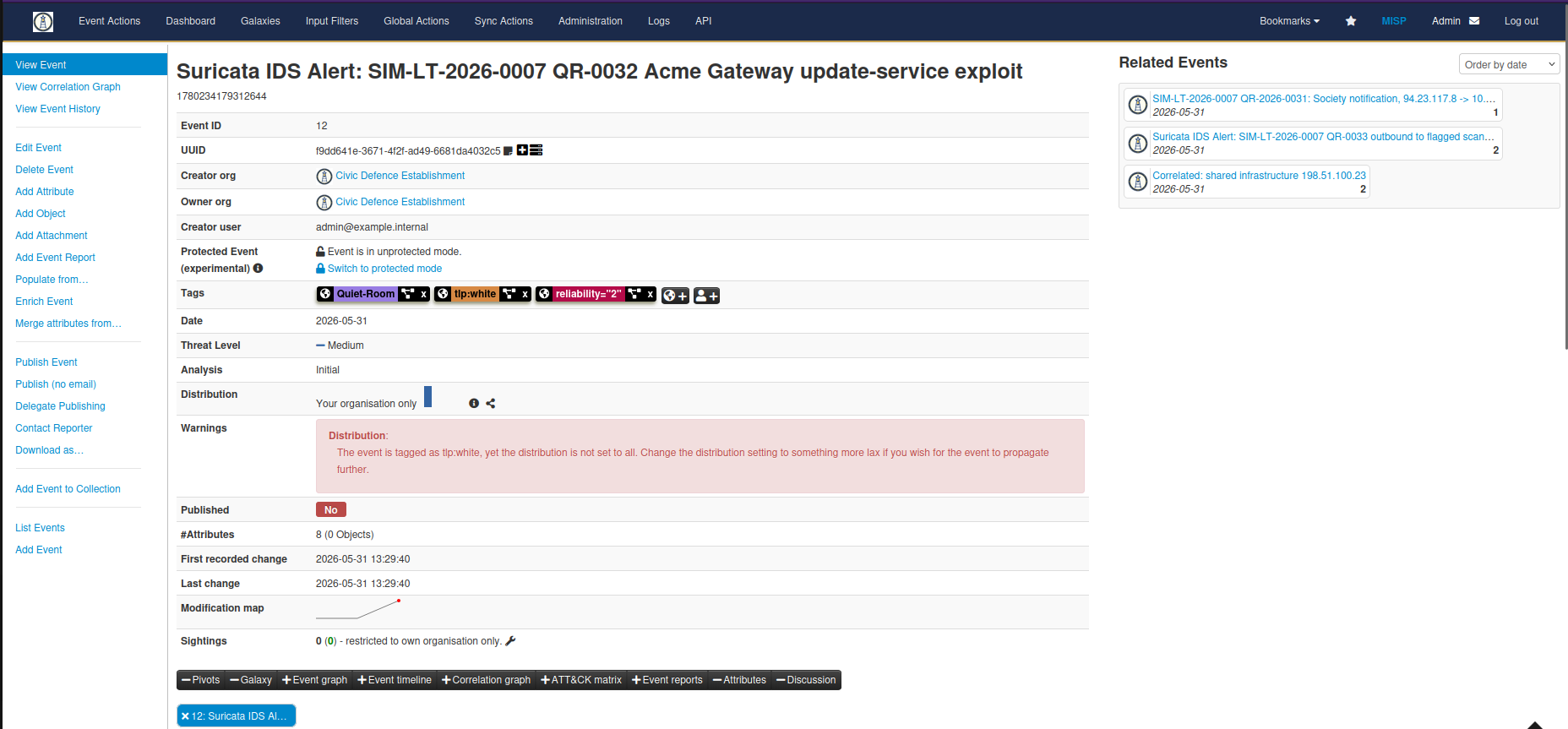 QR-2026-0032 automated sensor event